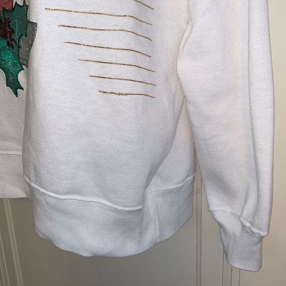 Vtg handmade Christmas candle white sweatshirt - Picture 5 of 13